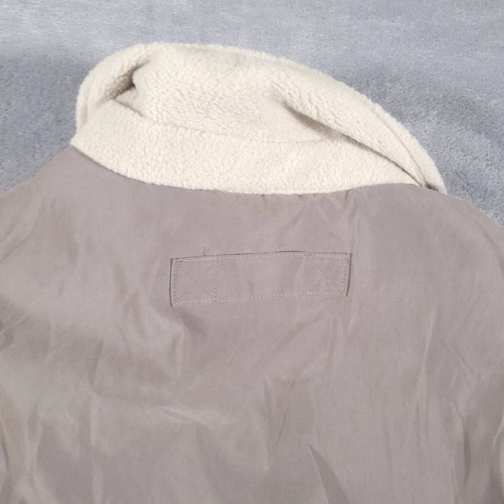 Bill Blass Black‎ Label Jacket Adult XL Brown Full Zip Bomber Fleece Pile Lined